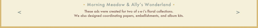 this is an ad for 2 of SEI's floral collections