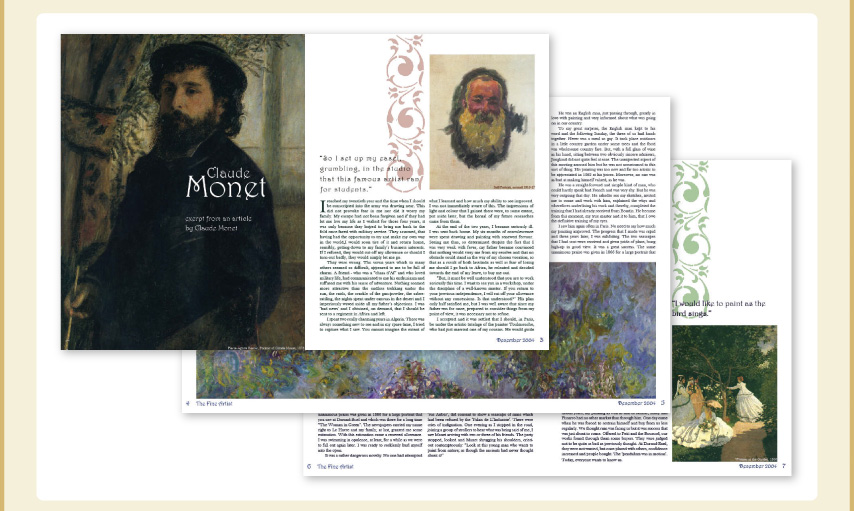 Monet Magazine Layout